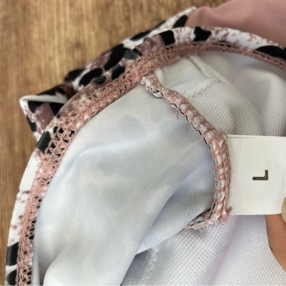 One Piece Swim Suit with Side Cut Out Size Large - Picture 2 of 2